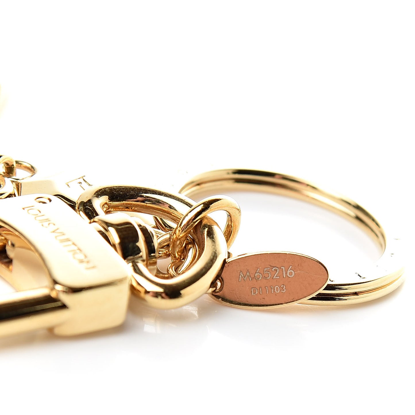 LV Facettes Bag Charm Key Holder Gold