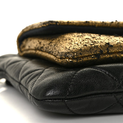 Chanel Lambskin Mineral Nights Wristlet Gold Black 7 of 8