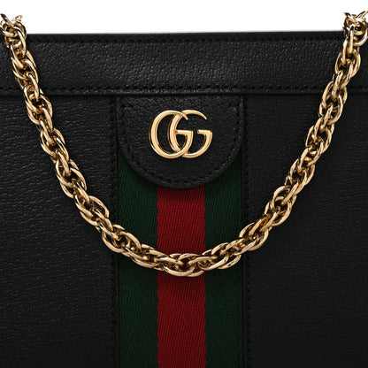 Gucci Calfskin GG Web Small Ophidia Chain Shoulder Bag Black 8 of 10