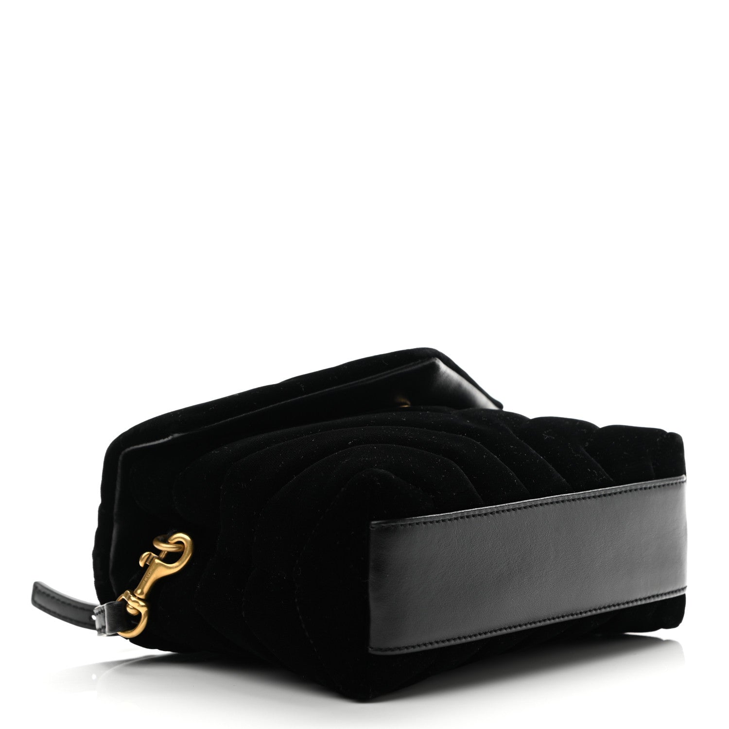 Saint Laurent Velvet Y Quilted Monogram Toy Loulou Chain Satchel French Black 4 of 12