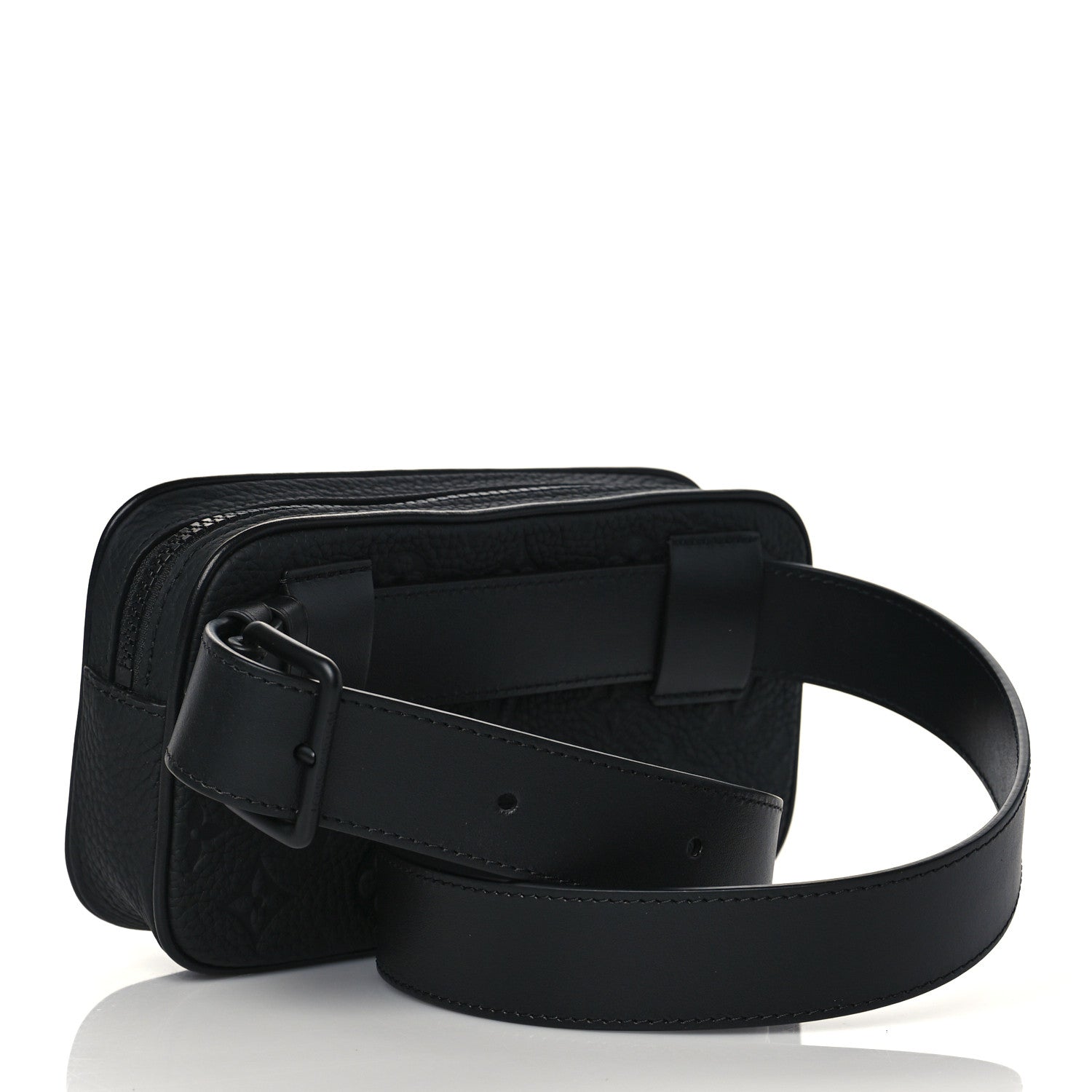 Louis Vuitton Taurillon Monogram Uniformes Solar Ray Soft Pochette Volga Belt Bag Black 3 of 9