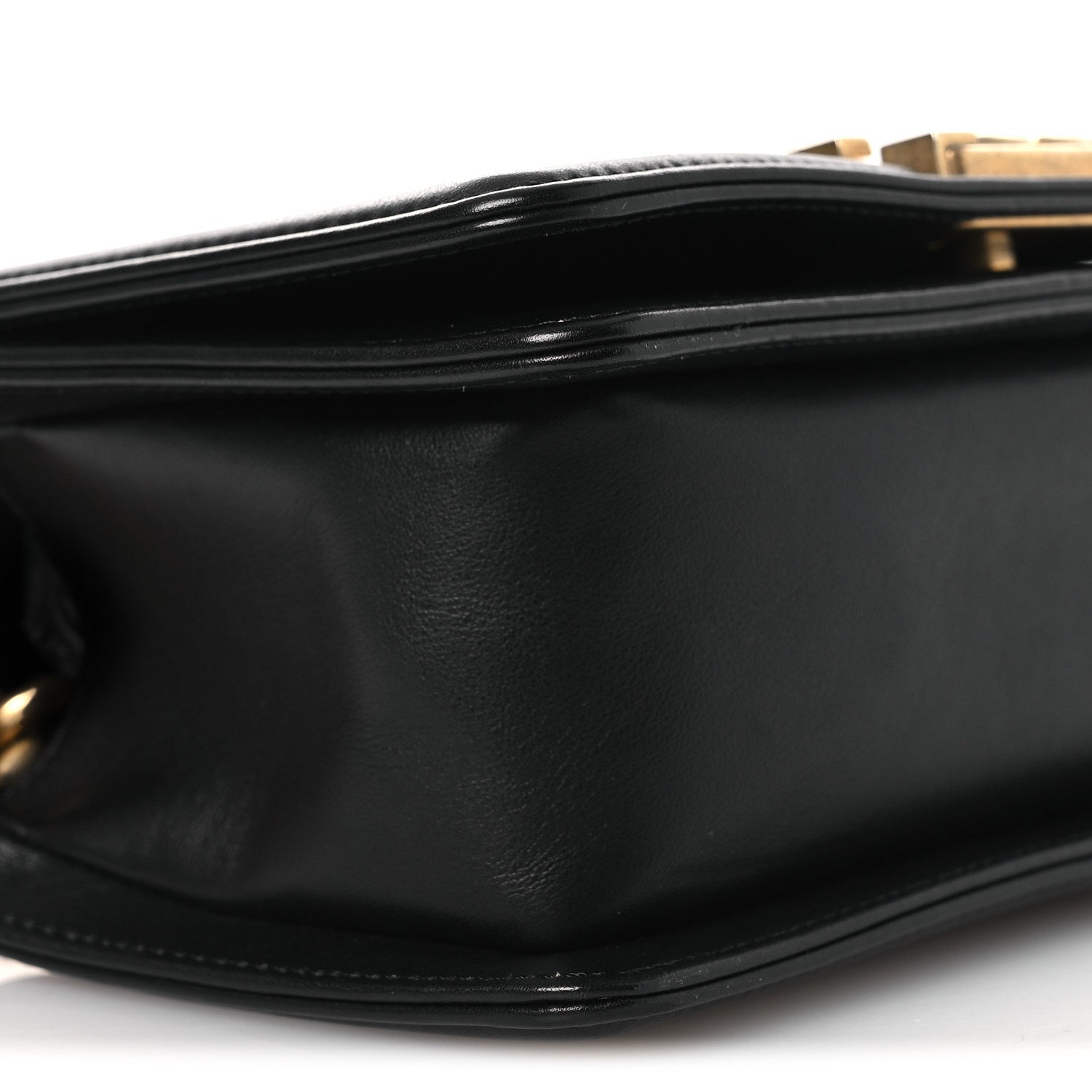 Chanel Calfskin Chevron Quilted Medium Boy Flap Black 8 of 9
