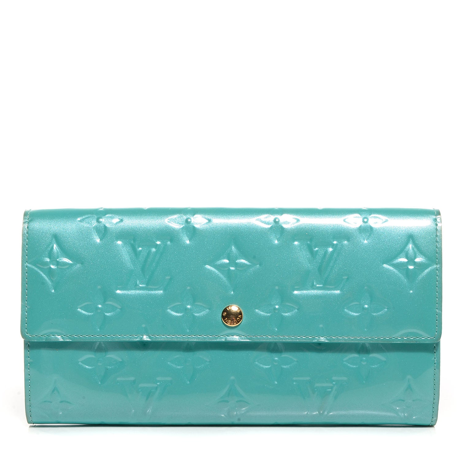 Louis Vuitton Vernis Sarah Wallet Blue Lagon 1 of 8