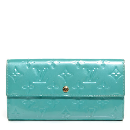 Louis Vuitton Vernis Sarah Wallet Blue Lagon 1 of 8