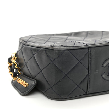 Chanel Lambskin Quilted Camera Case Black 9 of 10