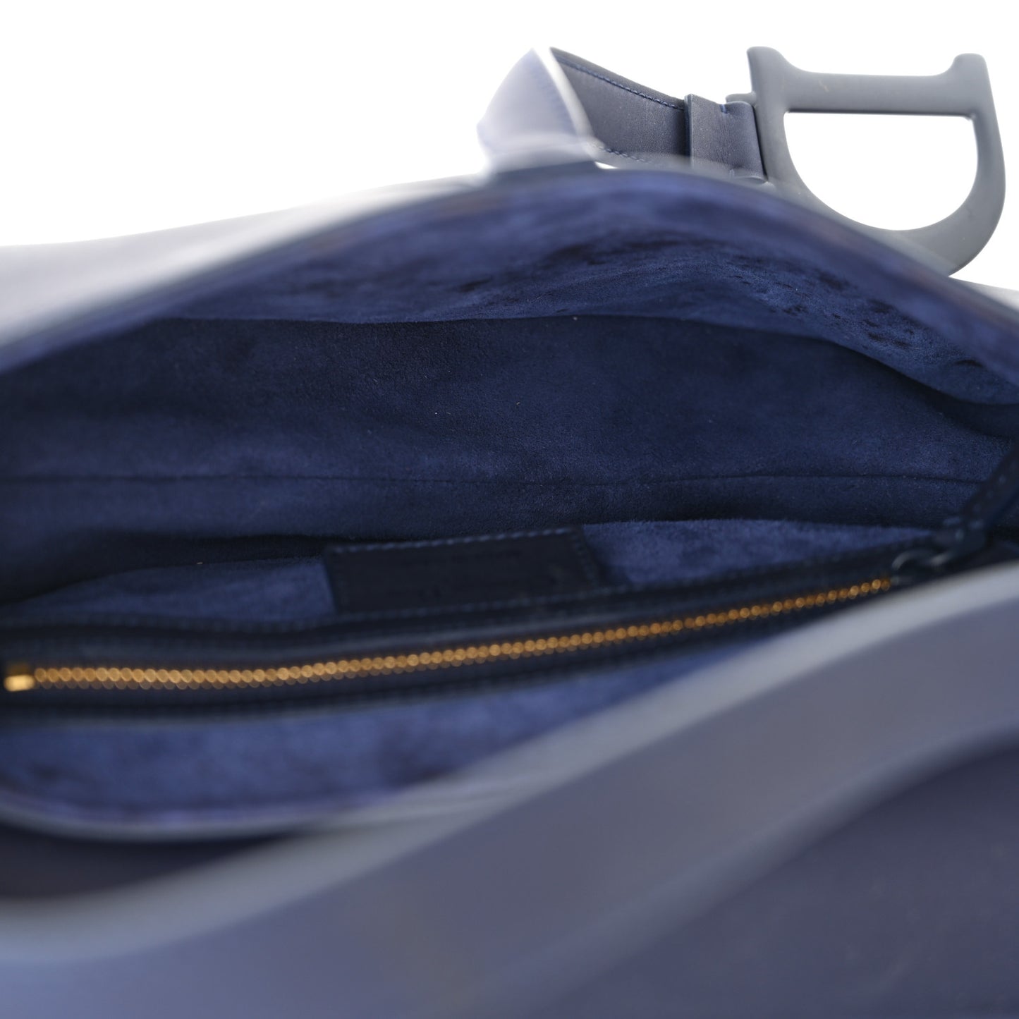 Ultra Matte Calfskin Saddle Bag Blue