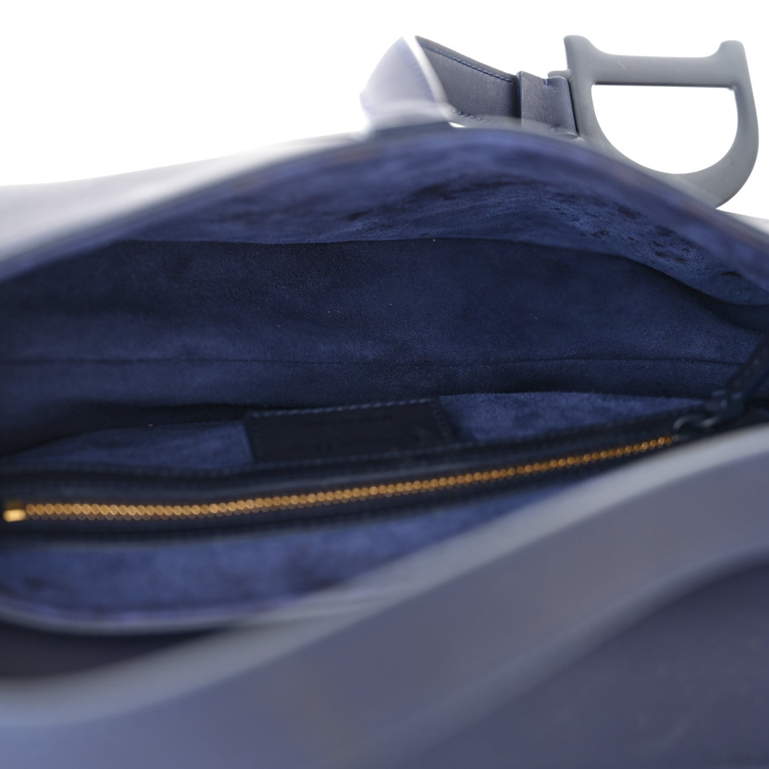 Christian Dior Ultra Matte Calfskin Saddle Bag Blue 5 of 10
