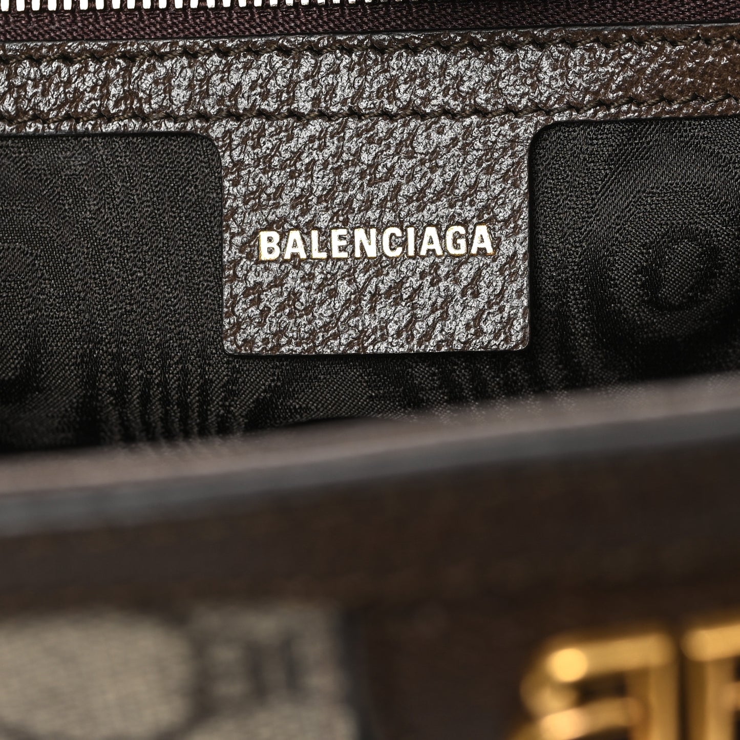 X BALENCIAGA BB Supreme Monogram Web Medium Ophidia Shopping Tote Beige New Acero