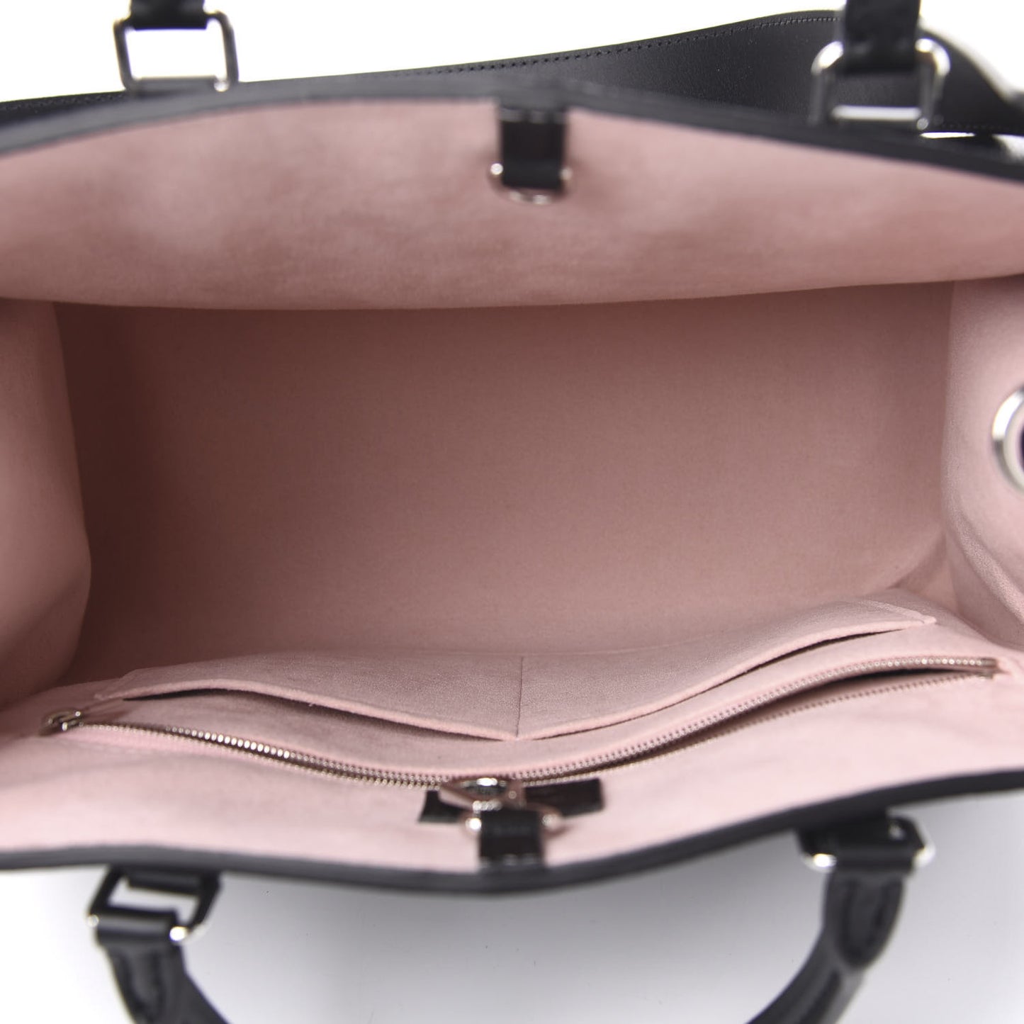 Soft Calfskin Lockme Tote MM Black Rose Ballerine
