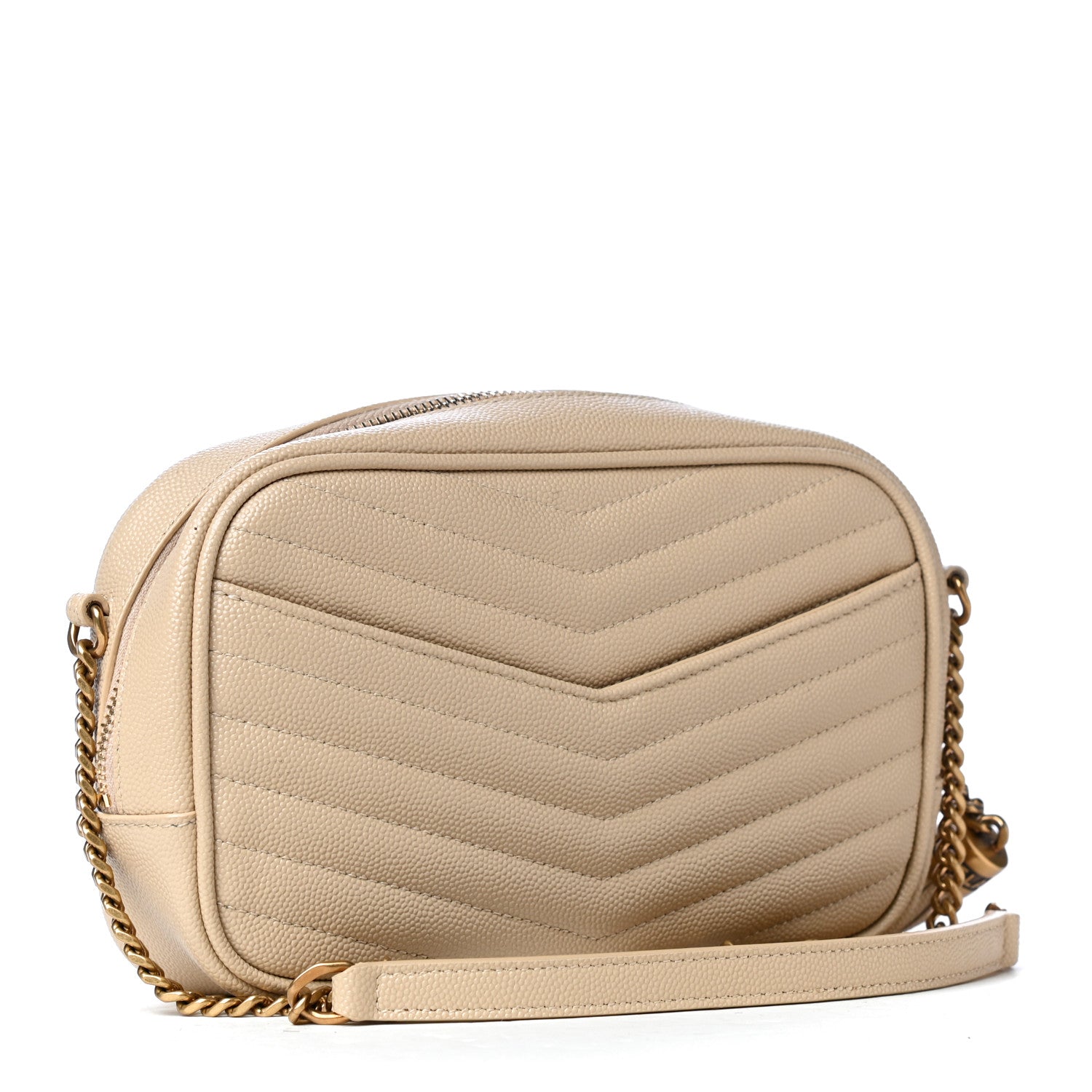 Saint Laurent Grain De Poudre Matelasse Monogram Mini Lou Camera Bag Sea Salt 4 of 8