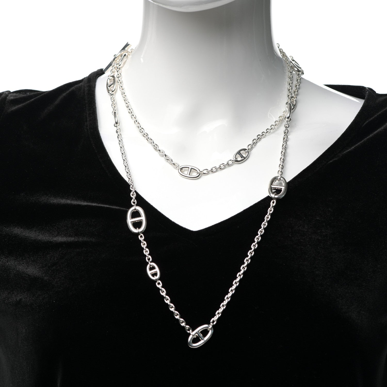 Hermes Sterling Silver Farandole Necklace 120 2 of 5