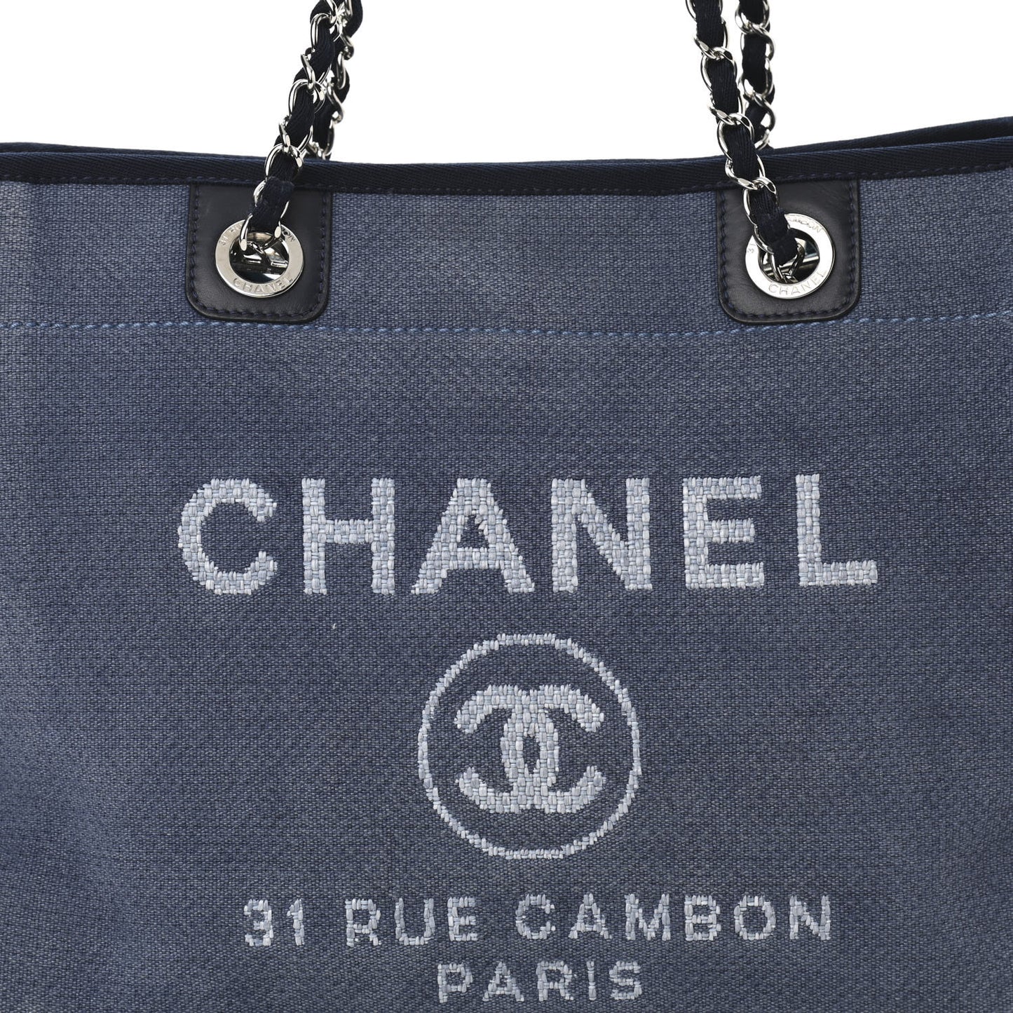 Canvas Small Deauville Tote Blue