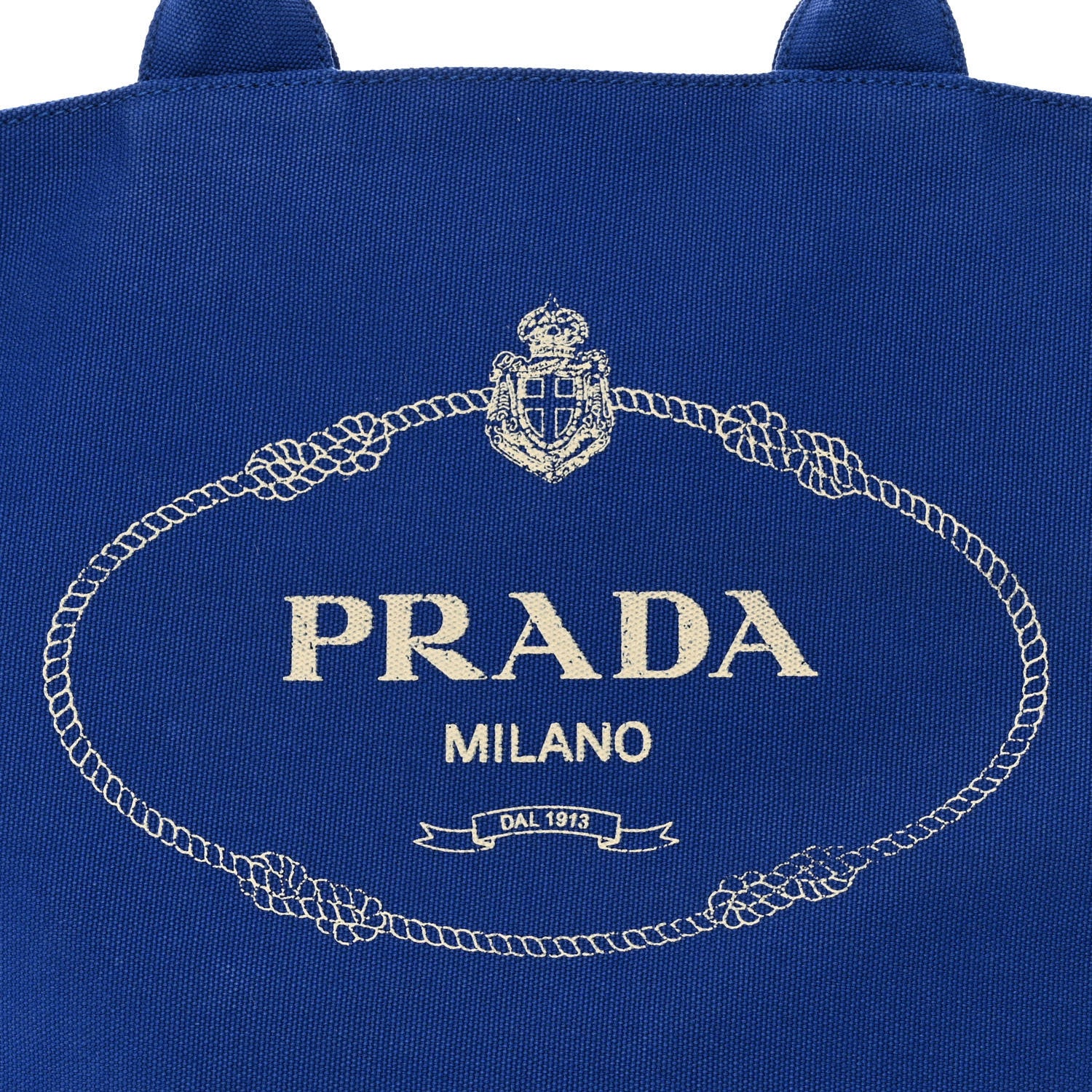 Prada Canapa Small Shopping Tote Cobalto 9 of 11