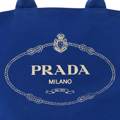 Prada Canapa Small Shopping Tote Cobalto 9 of 11