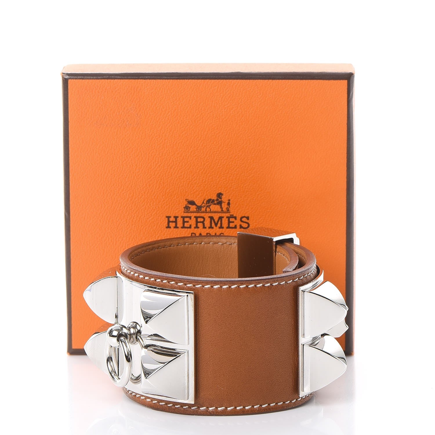Hermes Barenia Collier de Chien CDC Bracelet S Fauve 9 of 9