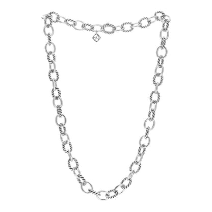 David Yurman Sterling Silver 10mm Medium Oval Link Necklace 3 of 5