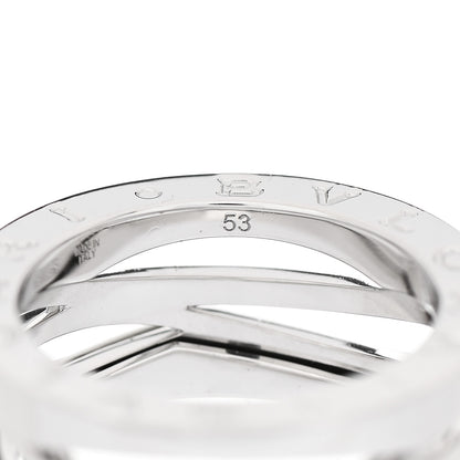 Bulgari 18K White Gold B.Zero1 Legend Three-Band Ring 53 6.25 6 of 7