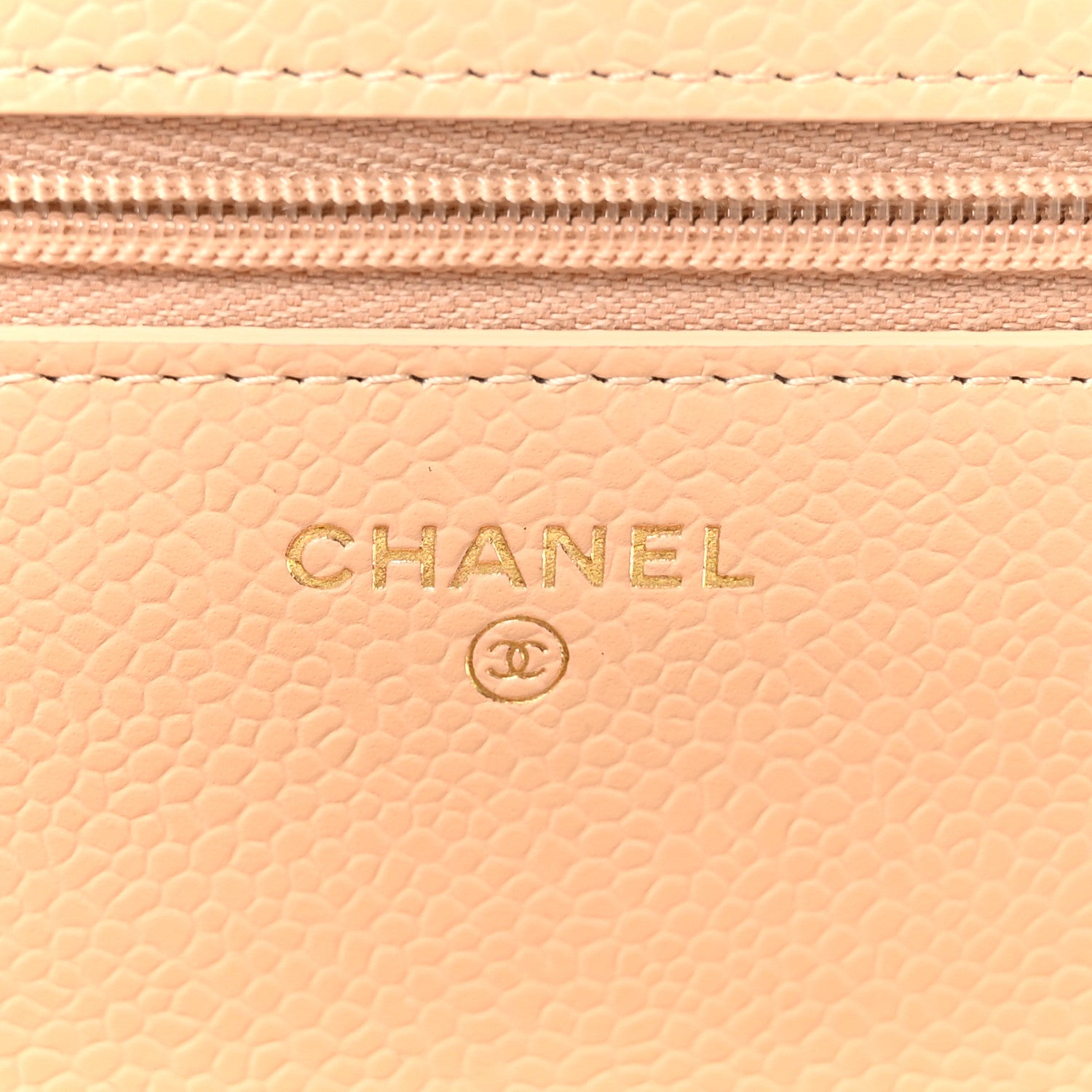 Chanel Caviar Quilted Wallet on Chain WOC Beige 6 of 12