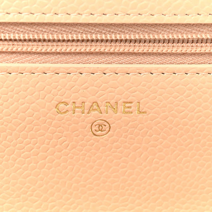 Chanel Caviar Quilted Wallet on Chain WOC Beige 6 of 12
