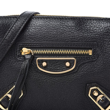 Balenciaga Chevre Gold Metallic Edge Hardware XS Reporter Crossbody Black 9 of 9