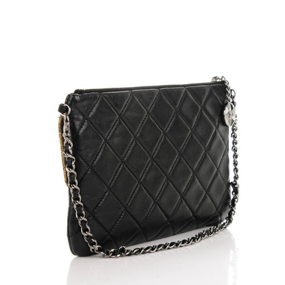 Chanel Lambskin Mineral Nights Wristlet Gold Black 3 of 8