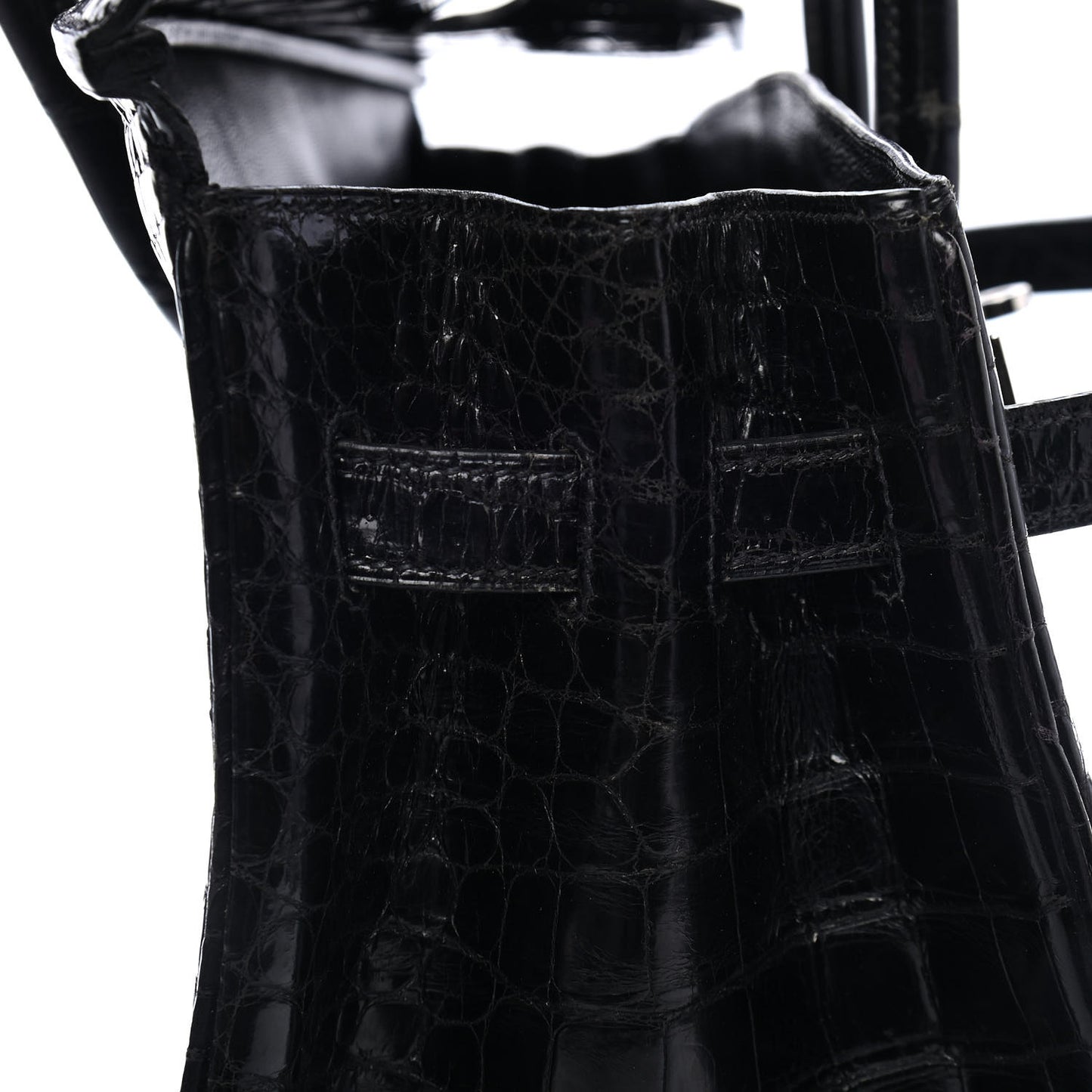 Shiny Porosus Crocodile Birkin 35 Black