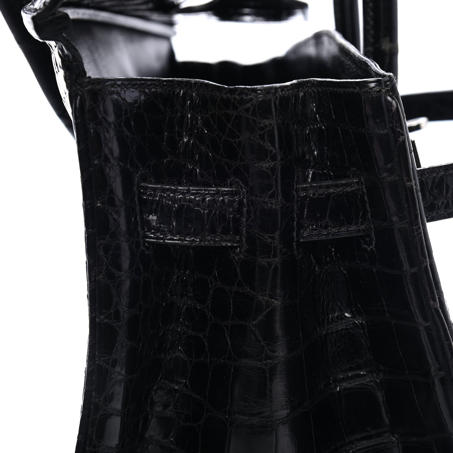 Hermes Shiny Porosus Crocodile Birkin 35 Black 14 of 32
