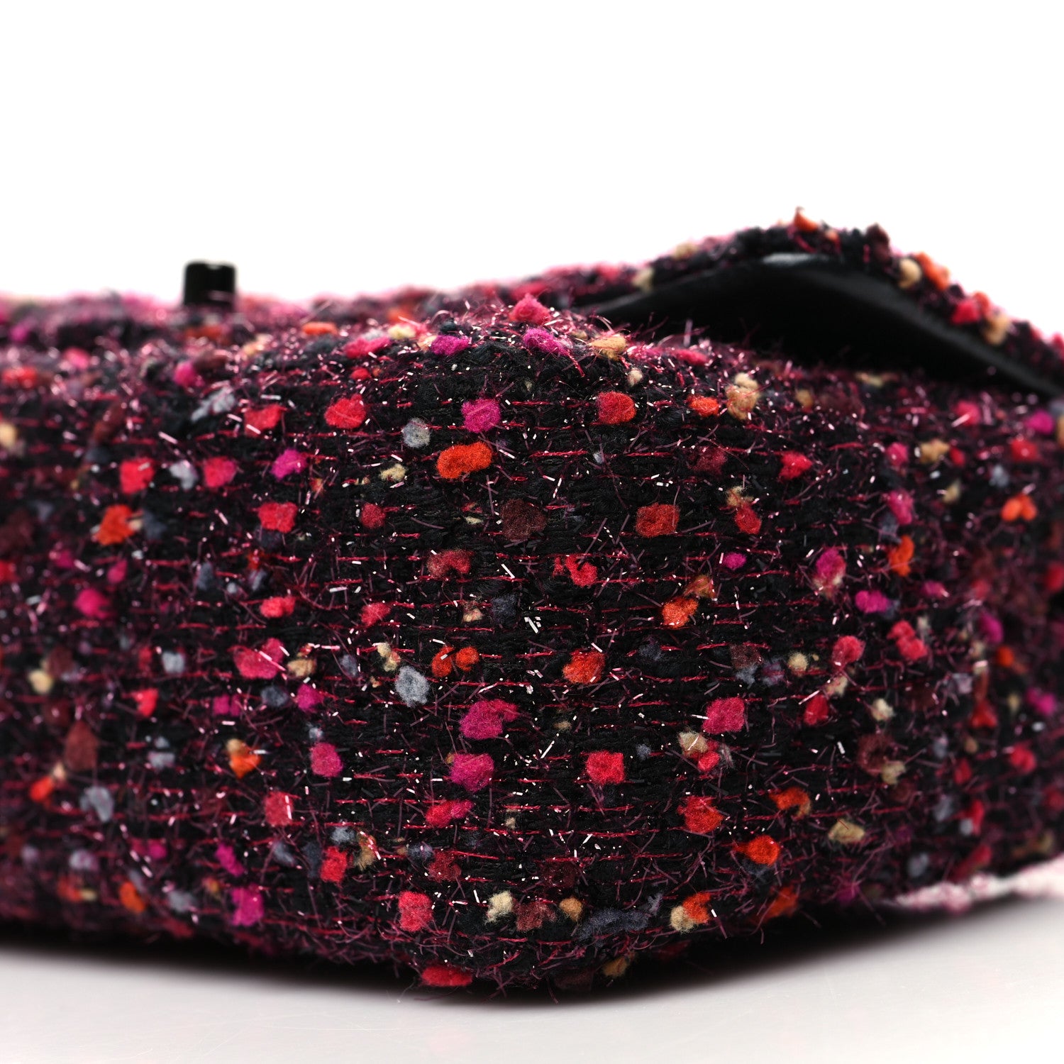 Chanel Glittered Tweed Quilted Mini Rectangular Flap Pink Multicolor 10 of 10