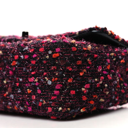 Chanel Glittered Tweed Quilted Mini Rectangular Flap Pink Multicolor 10 of 10