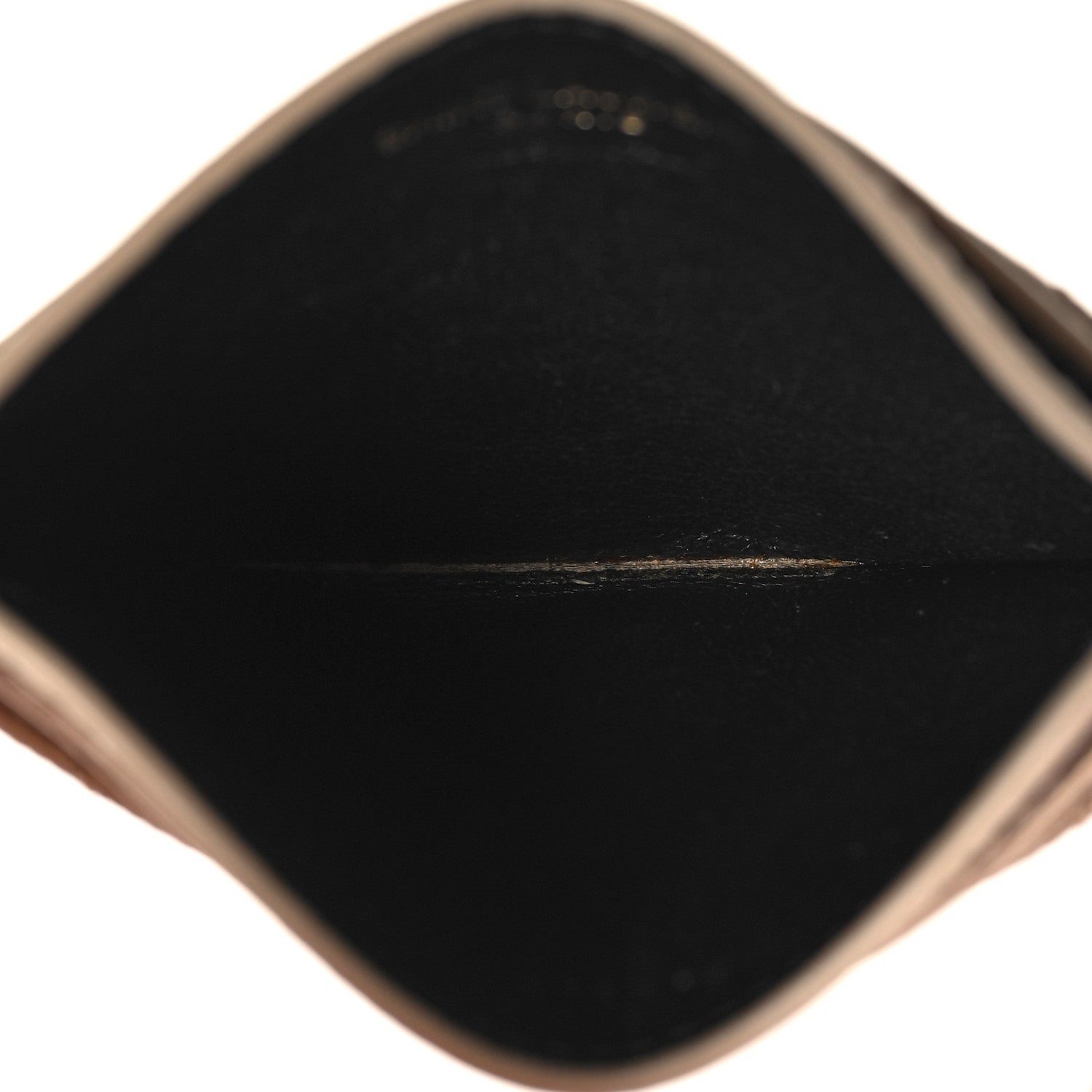 Saint Laurent Grain De Poudre Matelasse Chevron Monogram Credit Card Case Sea Salt 5 of 9