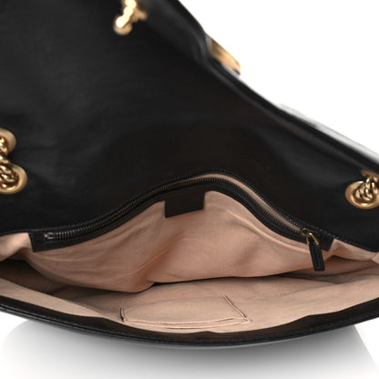 Gucci Calfskin Matelasse Large GG Marmont Shoulder Bag Black 5 of 12