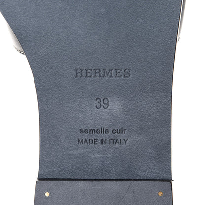 Hermes Box Calfskin Oran Sandals 39 Black 15 of 22
