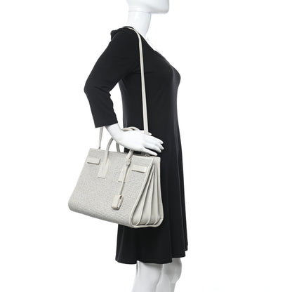 Saint Laurent Calfskin Studded Small Sac De Jour White 2 of 20