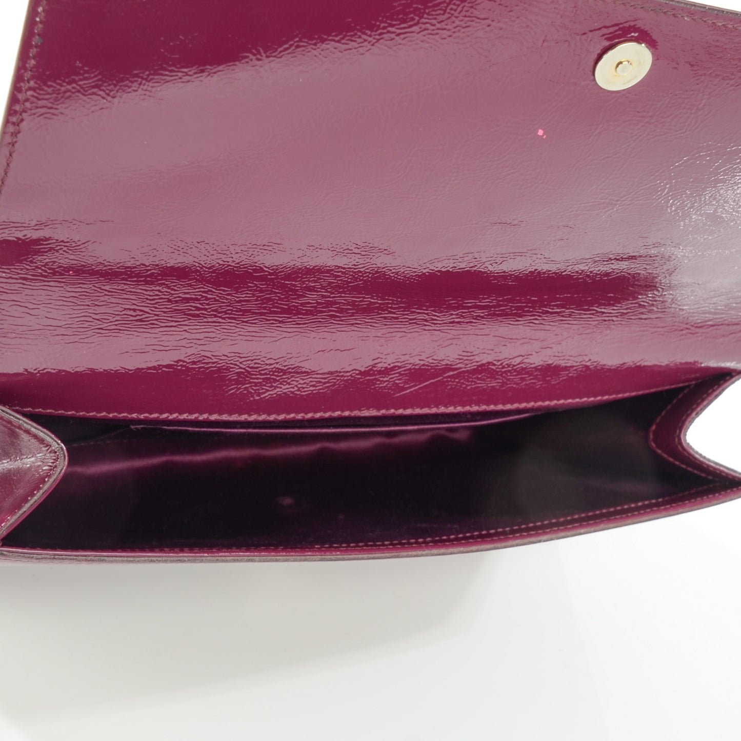 Textured Patent Monogram Large Belle De Jour Clutch Burgundy