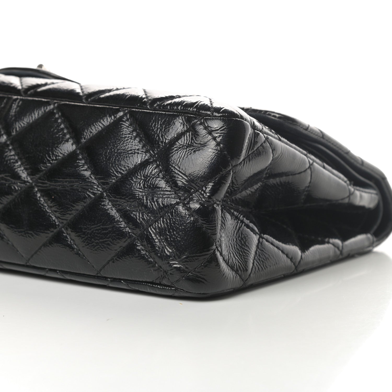 Chanel Distressed Patent Quilted 2.55 Reissue 227 Flap Black 10 of 14