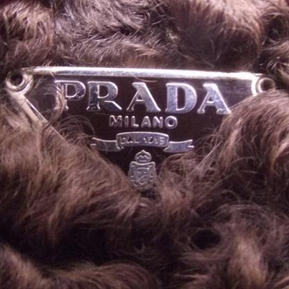Prada Shearling Limited Ed Handbag Brown 6 of 10