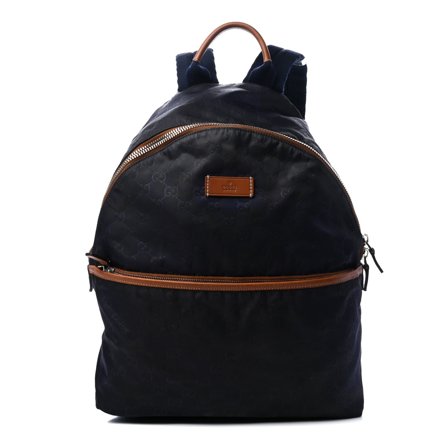 Gucci Nylon Monogram Medium Classic Backpack Blue 1 of 4