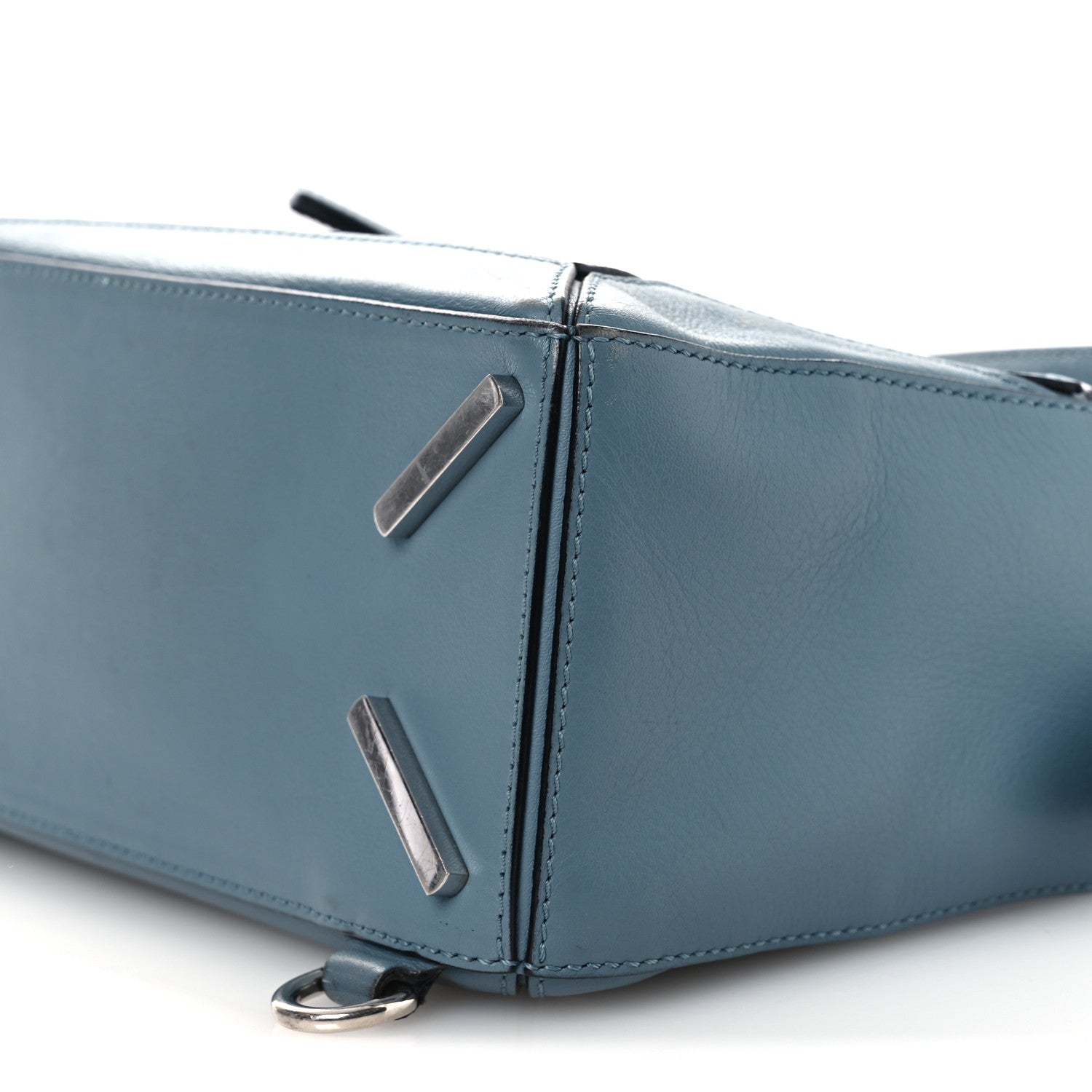 Loewe Calfskin Small Puzzle Bag Stone Blue 10 of 15