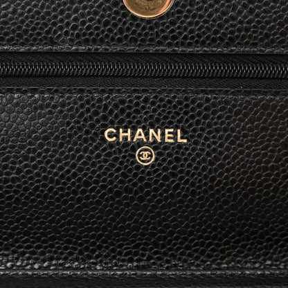 Chanel Caviar Quilted Wallet on Chain WOC Black 6 of 12