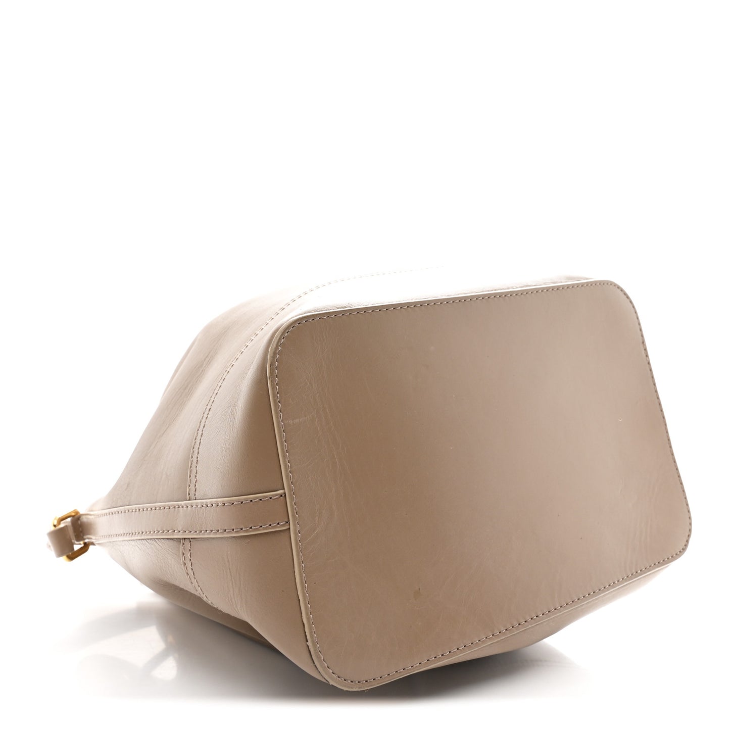 Calfskin Cecilia Bucket Bag Beige