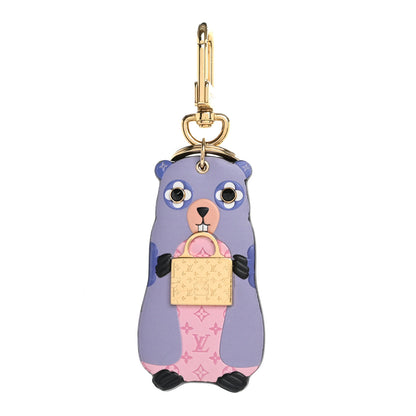 Louis Vuitton Monogram LV Marmott Bag Charm Key Holder Purple 1 of 5