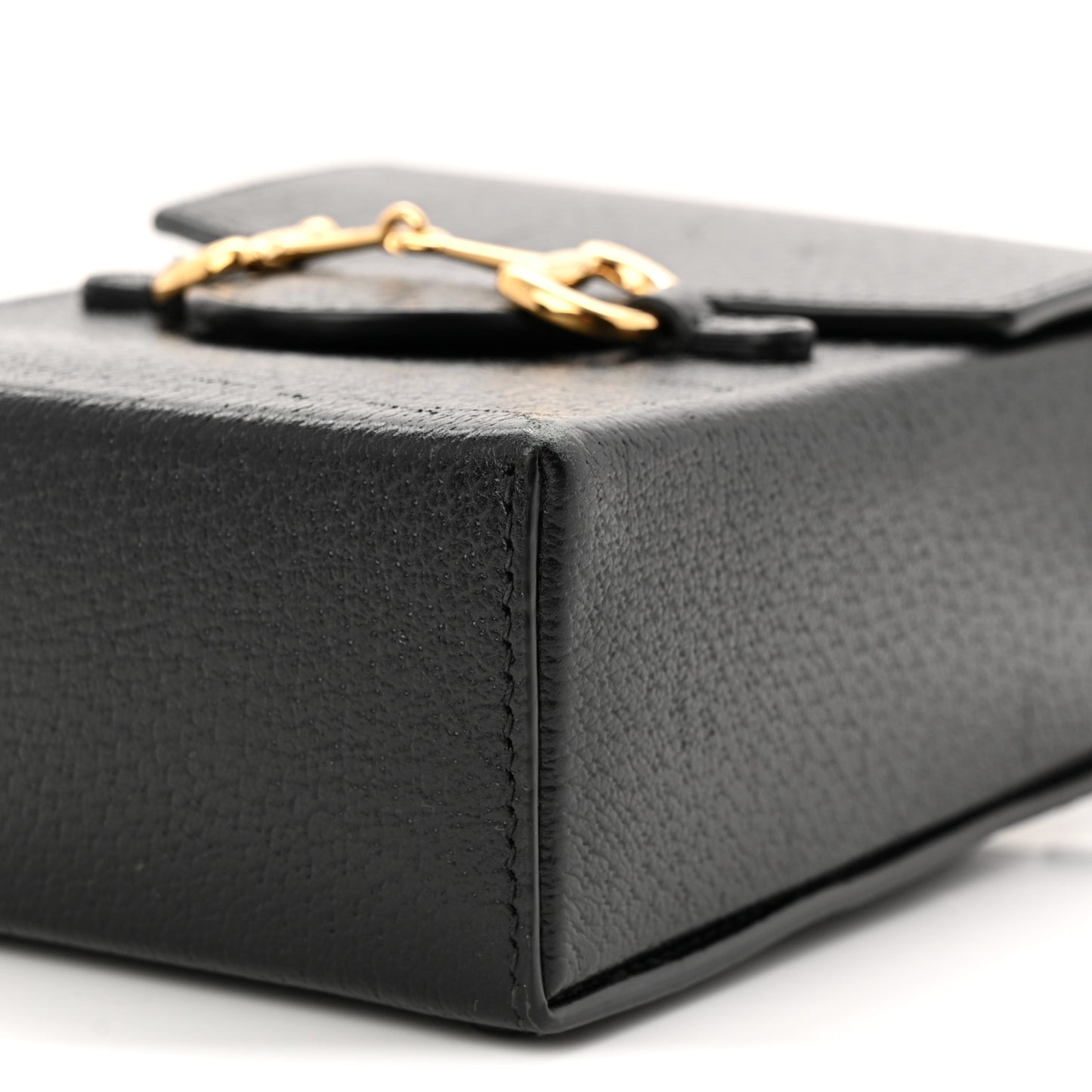 Dollar Calfskin Vertical Horsebit 1955 Crossbody Bag Black