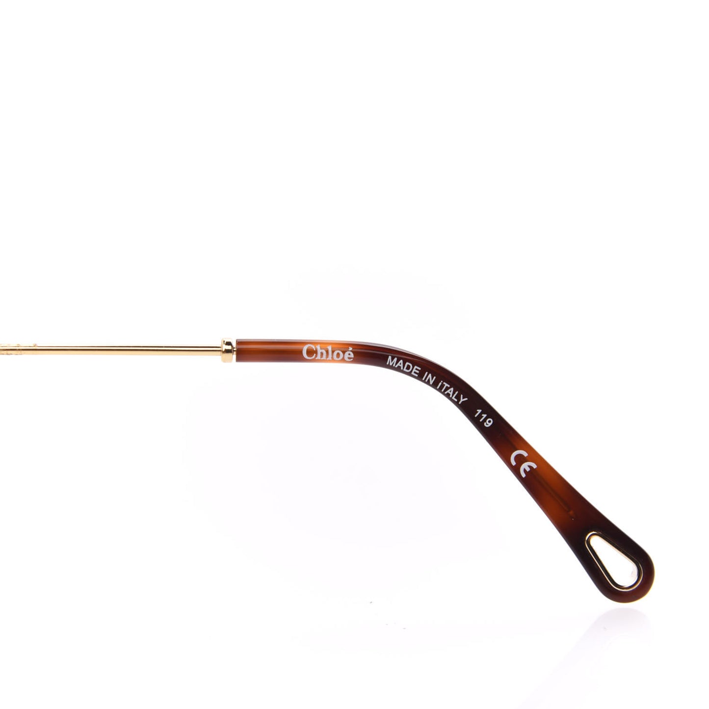 Metal Poppy Love Heart Sunglasses CE131S Gold Brown