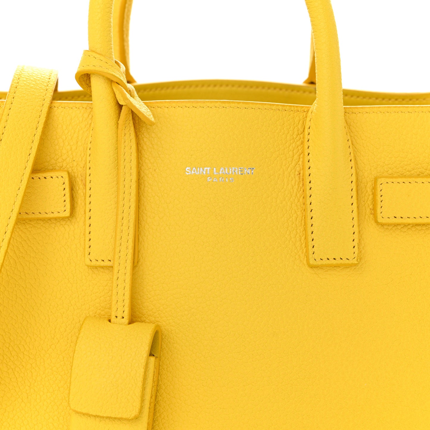 Grained Calfskin Nano Sac De Jour Jaune