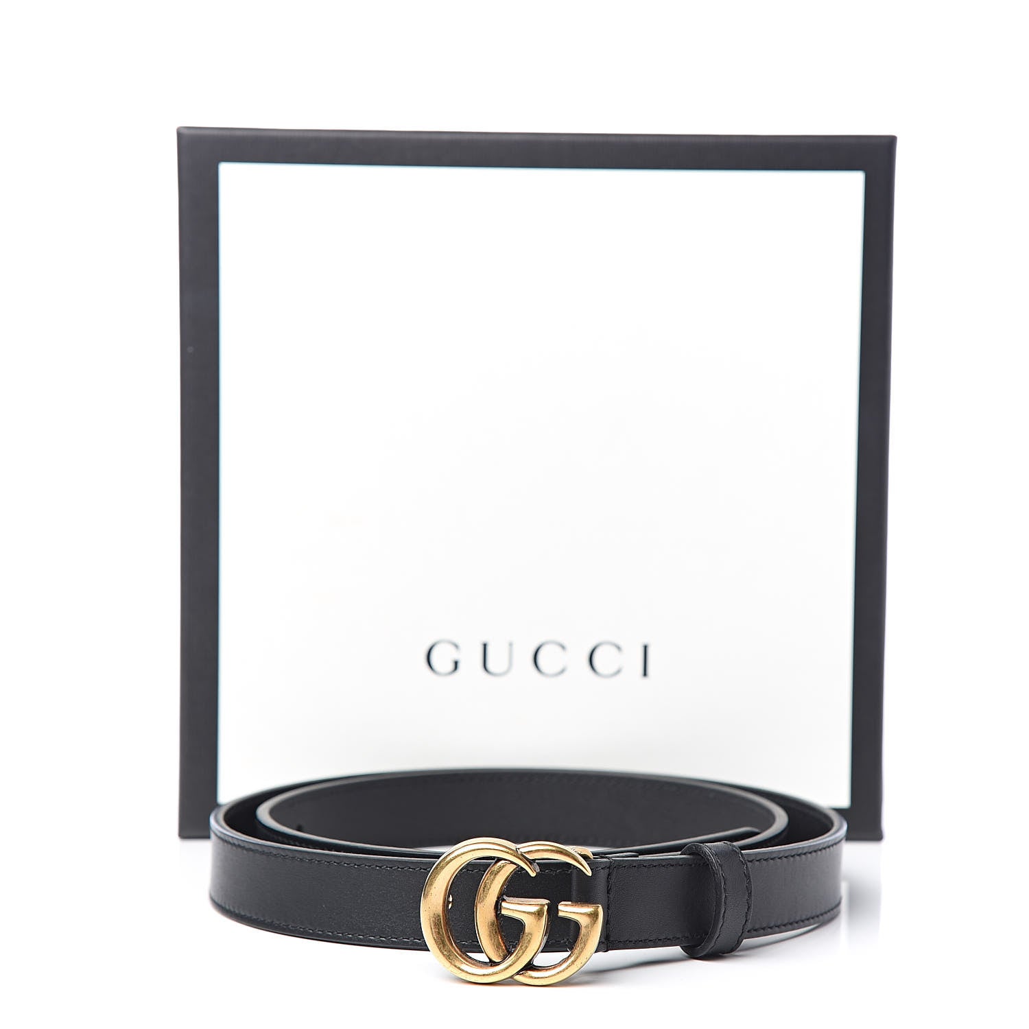 Gucci Calfskin Double G 20mm Belt 80 32 Black 6 of 6