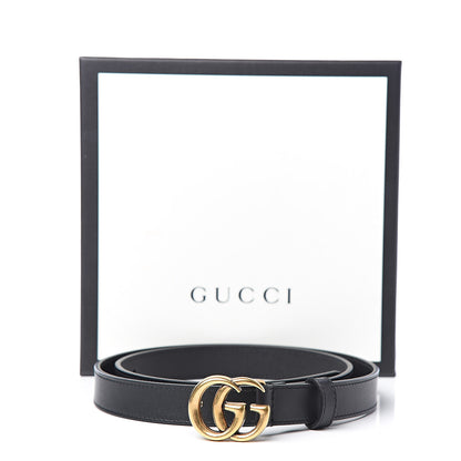 Gucci Calfskin Double G 20mm Belt 80 32 Black 6 of 6