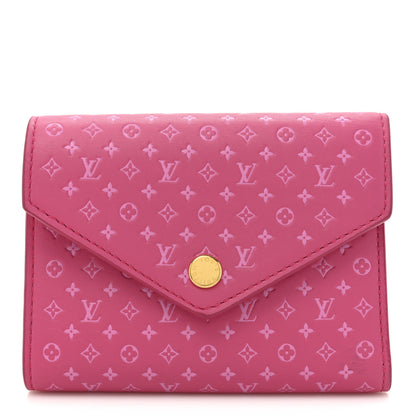 Louis Vuitton Calfskin Nanogram Embossed Victorine Wallet Rose 1 of 9