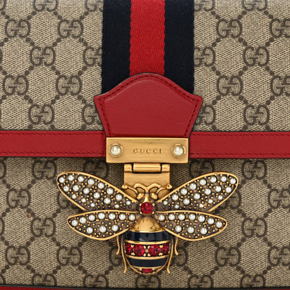 Gucci GG Supreme Monogram Medium Queen Margaret Shoulder Bag Red 9 of 11