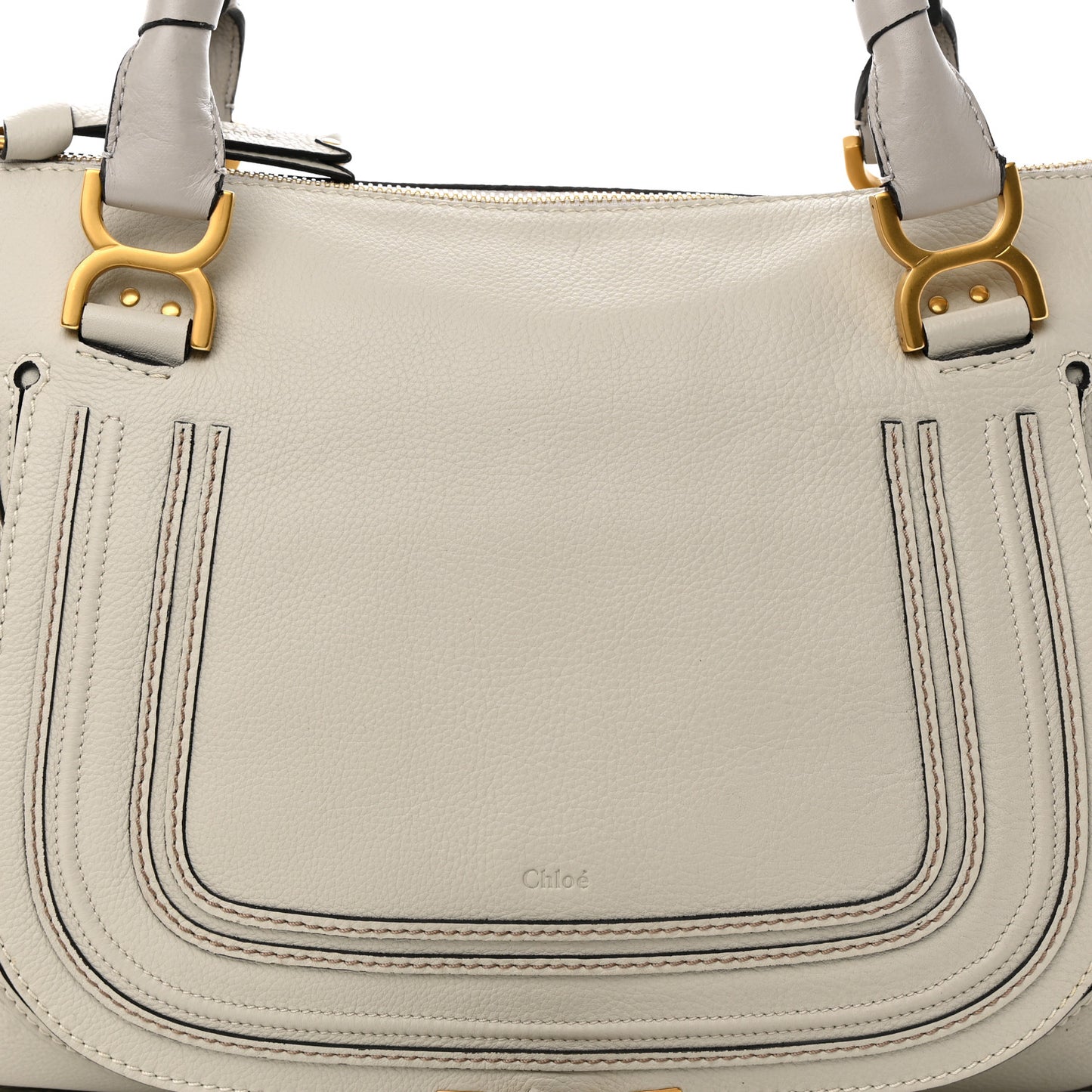 Calfskin Large Marcie Satchel Dove