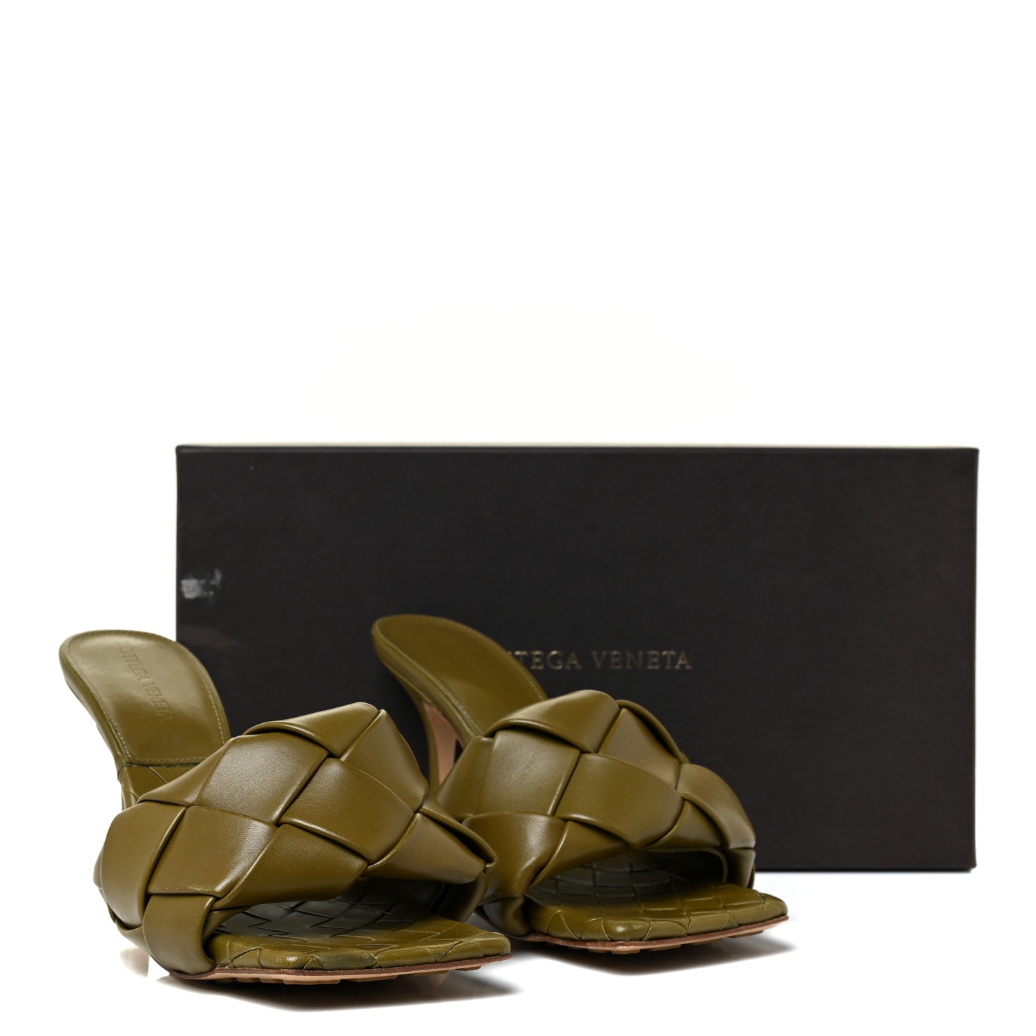 Bottega Veneta Nappa Maxi Intrecciato Lido 90mm Mule Sandals 37 Fudge 15 of 15